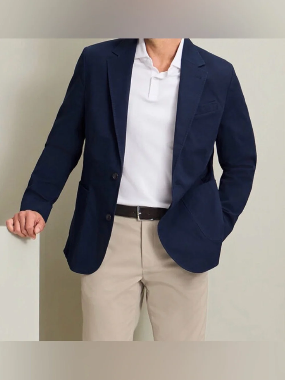 Cotton Stretch Jacket - Navy -NWT -44R